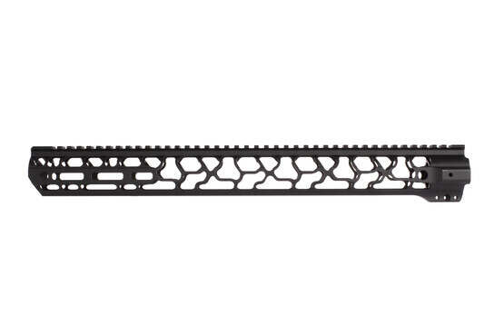 Odin Works 17.5in Ragna free float M-LOK AR-15 handguard features M-LOK slots at the end as well as multiple QD sockets